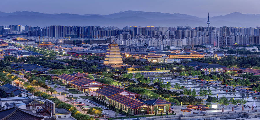 Aerial View Of Xian Wallpaper