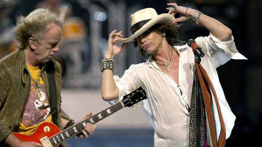 Aerosmith Rock Band Joe Perry Stage Wallpaper