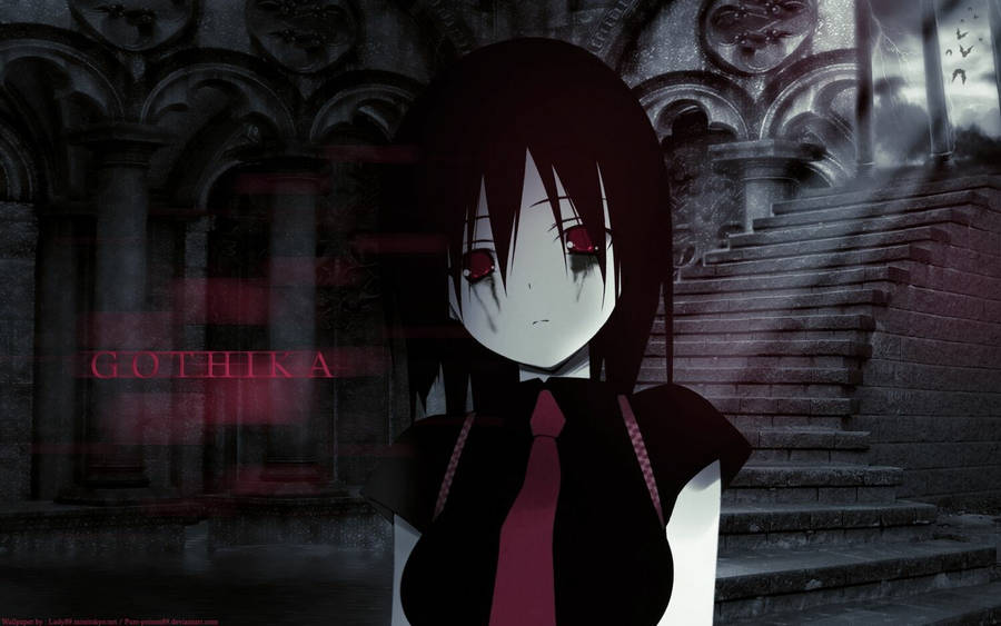 Aesthetic Anime Girl Emo Gothika Wallpaper