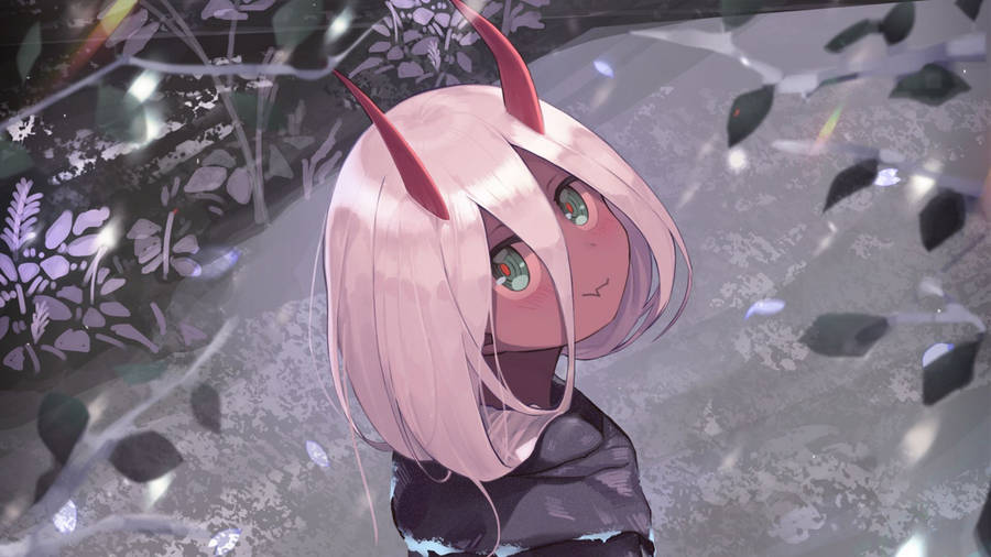 Aesthetic Anime Pfp Of Zero Two Wallpaper