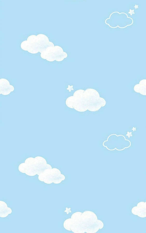 Aesthetic Baby Blue Clouds Wallpaper