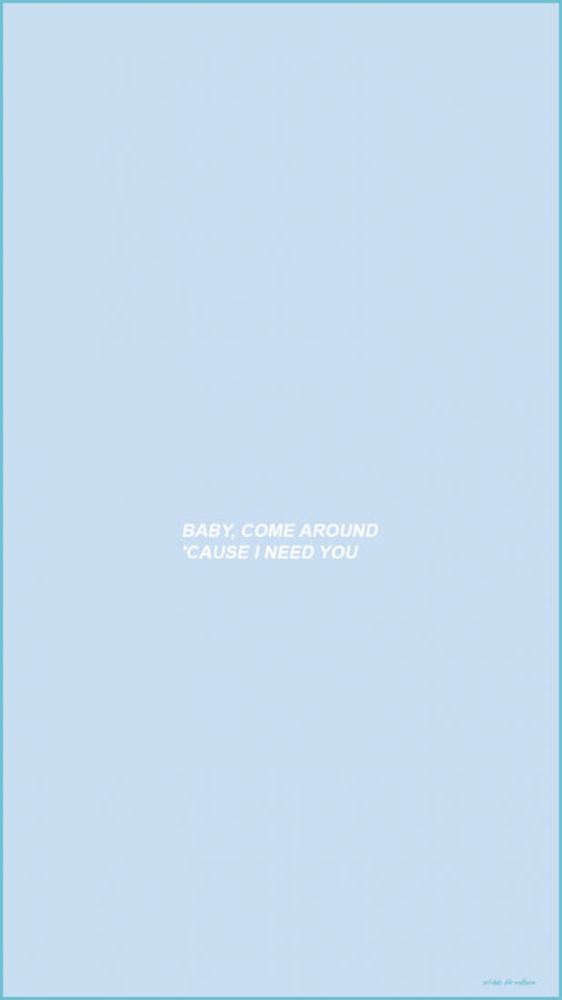 Aesthetic Baby Blue Quote Wallpaper