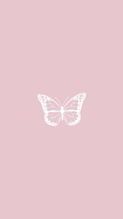 Aesthetic Baby Pink Butterfly Wallpaper