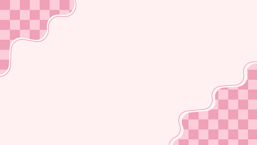 Aesthetic Baby Pink Checkered Pattern Wallpaper