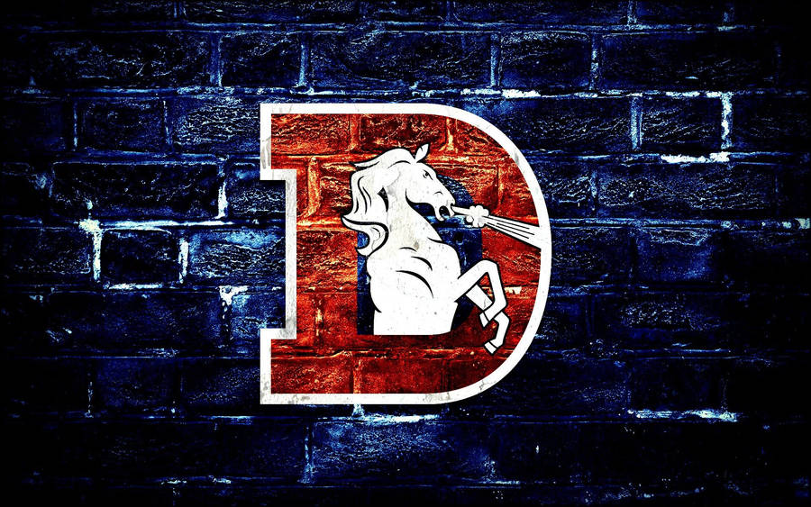 Aesthetic Blue Brick Denver Broncos Wallpaper