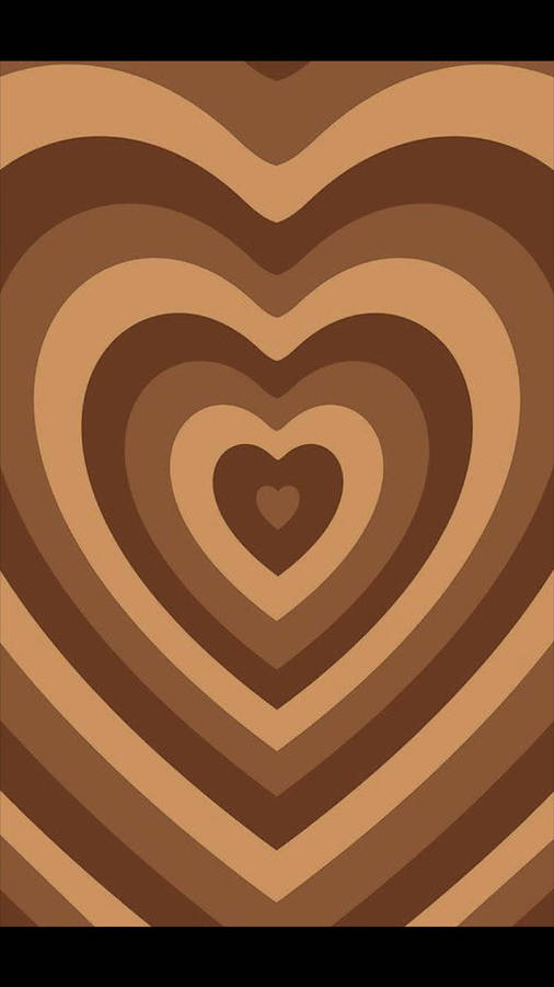 Aesthetic Brown Heart Wallpaper