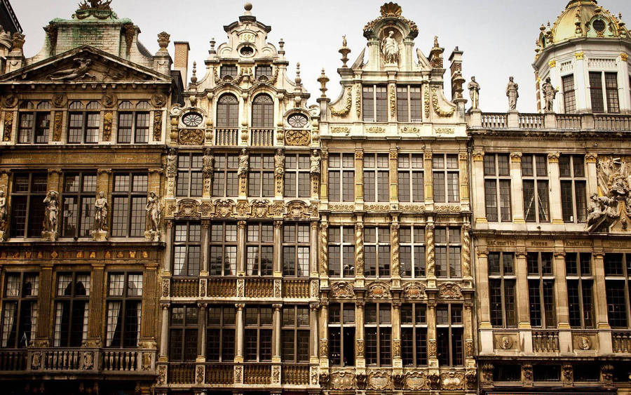 Aesthetic Brussels Buildings Wallpaper