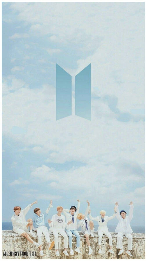 Aesthetic Bts Blue Skies Logo Wallpaper