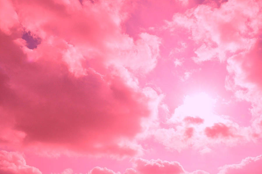 Aesthetic Cloud In A Beautiful Blue Sky Wallpaper