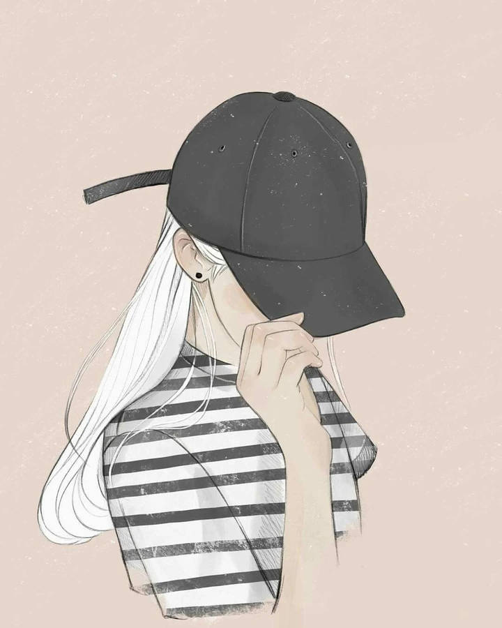 Aesthetic Cool Girl Cartoon Wallpaper