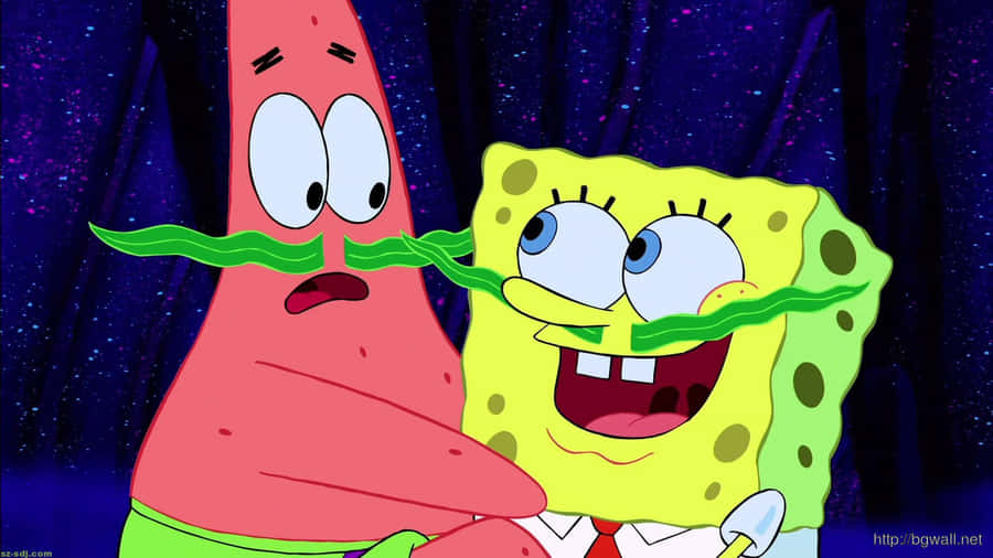 Aesthetic Desktop Featuring Spongebob Wallpaper