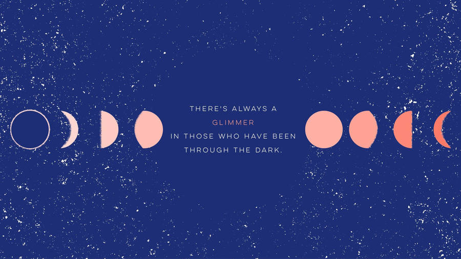 Aesthetic Desktop Moon Quote Wallpaper