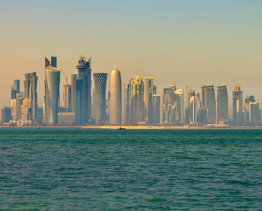 Aesthetic Doha Cityscape Wallpaper