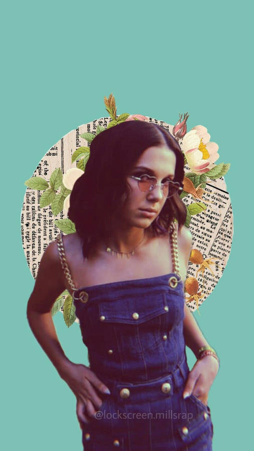 Aesthetic Edit Of Millie Bobbie Brown Wallpaper