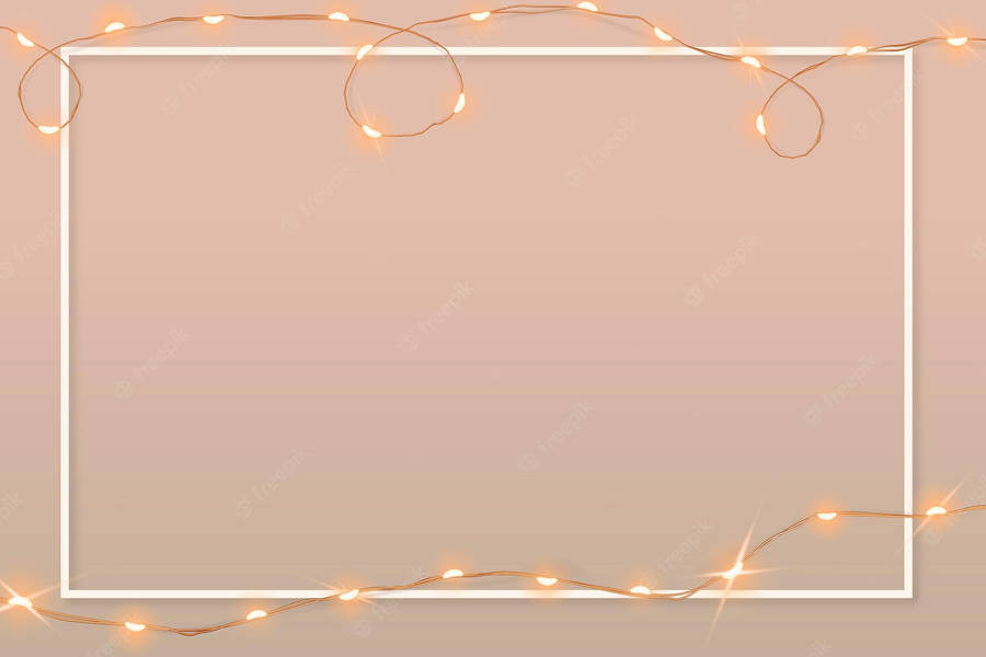 Aesthetic Fairy Lights Border Wallpaper