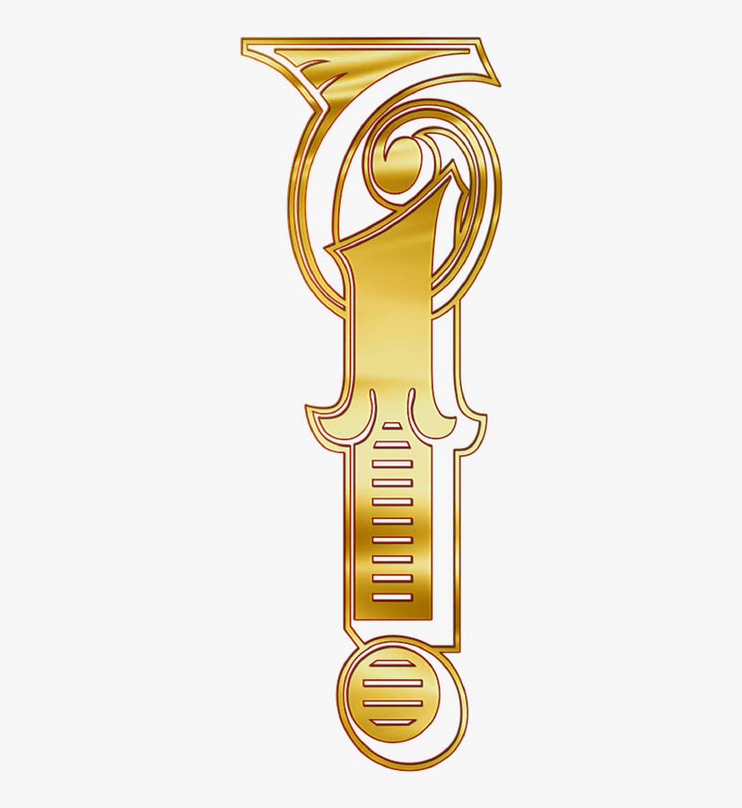 Aesthetic Gold Letter I Wallpaper