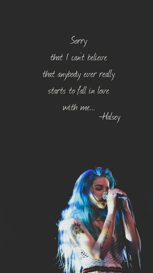 Aesthetic Halsey Sorry Lyrics Wallpaper