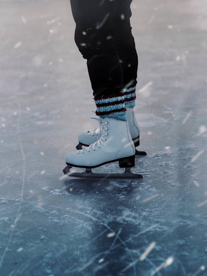 Aesthetic Ice Skating Shoes Wallpaper