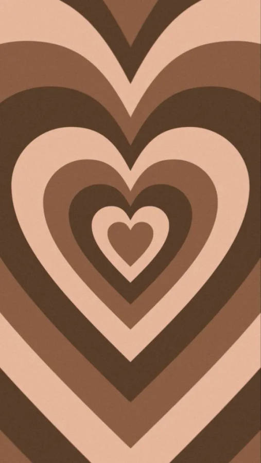 Aesthetic Iphone X Brown Heart Wallpaper