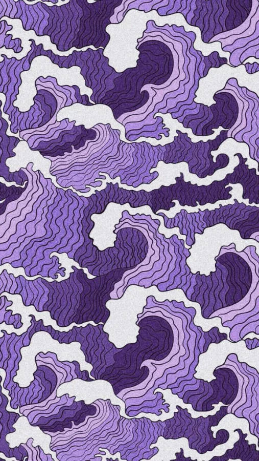 Aesthetic Japanese Abstract Waves Iphone X Wallpaper Wallpaper