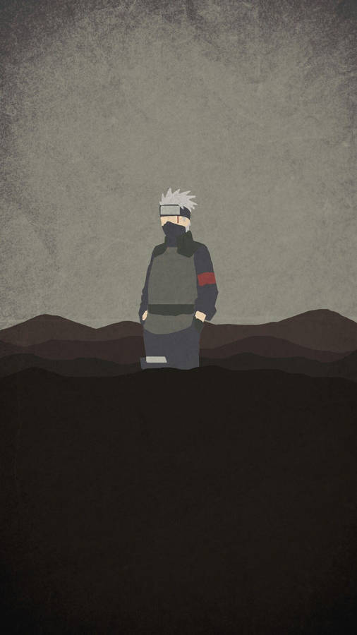 Aesthetic Kakashi Iphone On Mountain Wallpaper