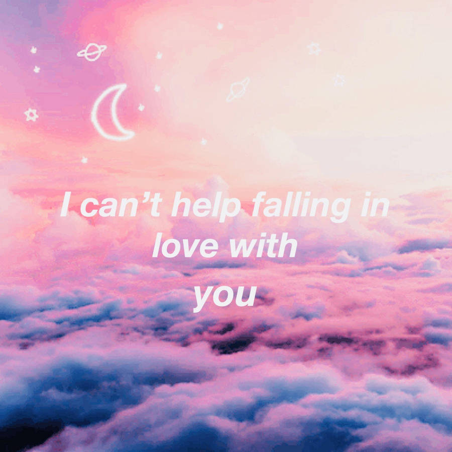 Aesthetic Love Cant Help Falling In Love Wallpaper