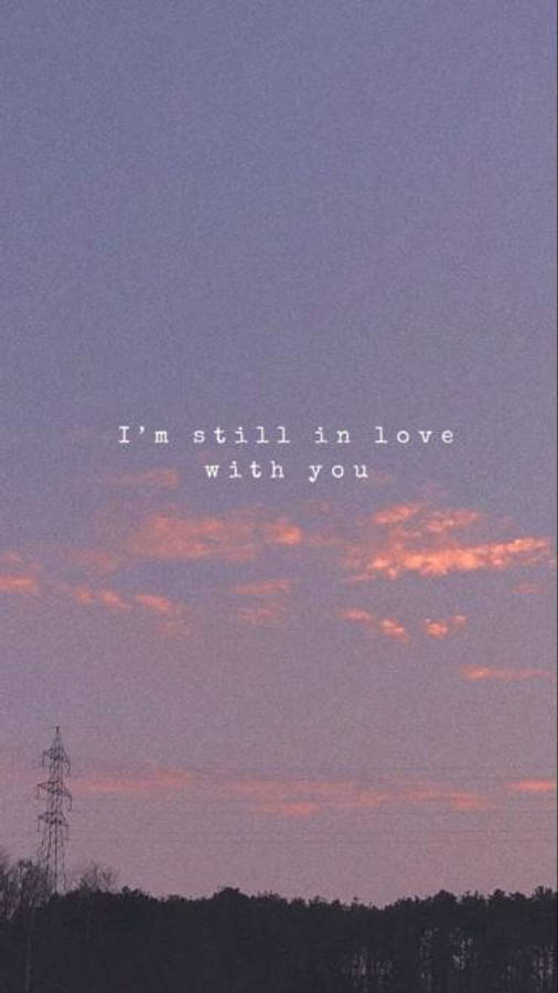 Aesthetic Love Sky And A Quote Wallpaper