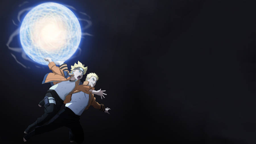 Aesthetic Naruto And Boruto Rasengan Chakra Wallpaper