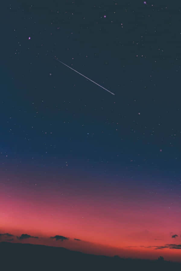 Aesthetic Orange Night Sky Wallpaper