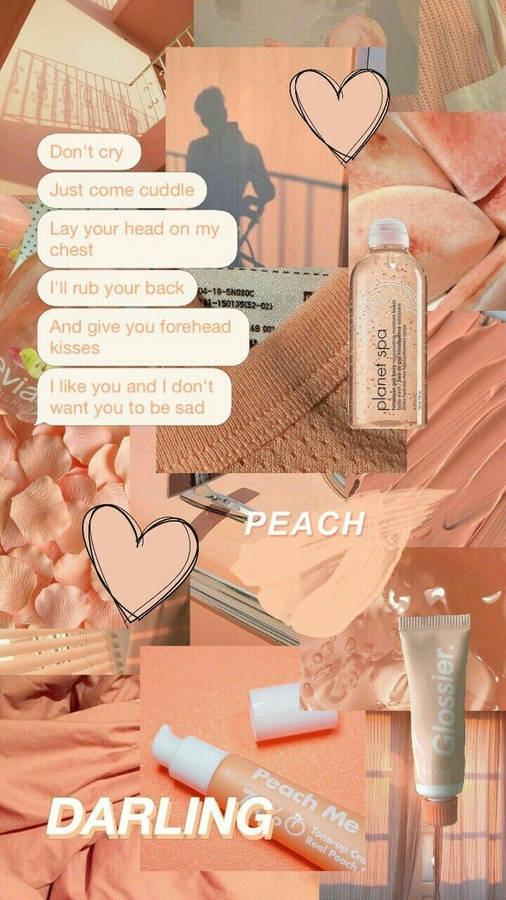 Aesthetic Peach Pink Darling Wallpaper