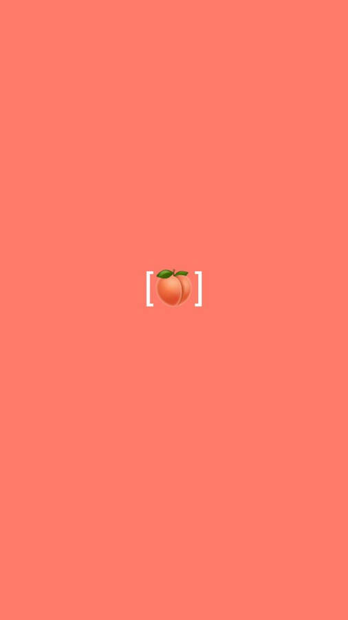 Aesthetic Peach Pink Emoji Brackets Wallpaper