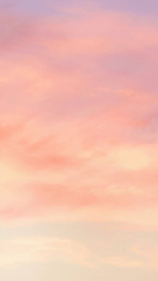 Aesthetic Peach Pink Sky Wallpaper