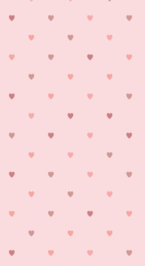 Aesthetic Pink Iphone Heart Polka Dots Wallpaper