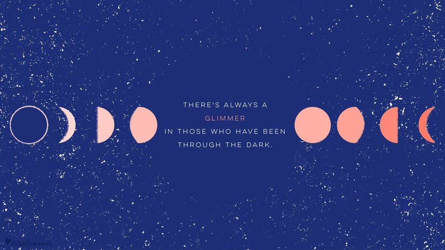 Aesthetic Quotes Phases Of The Moon Wallpaper
