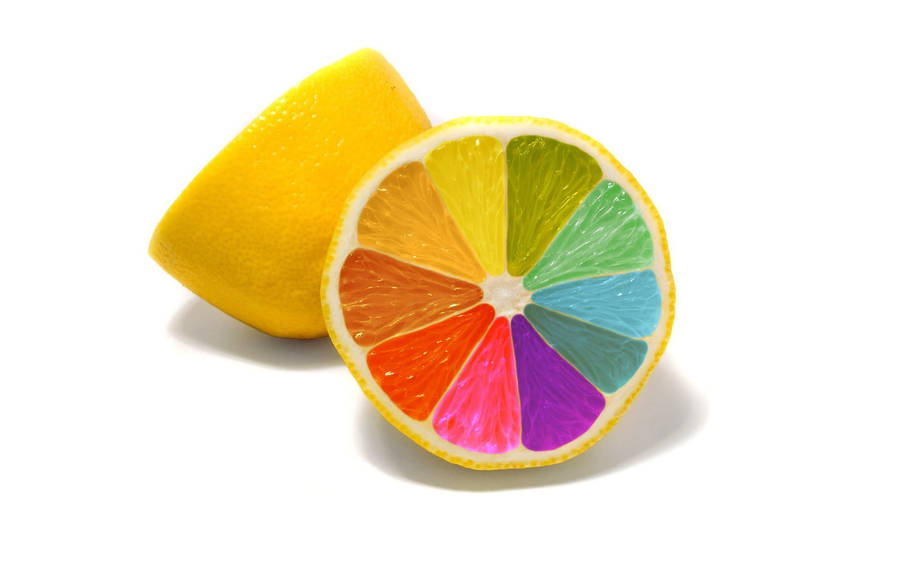 Aesthetic Rainbow Lemon Wallpaper