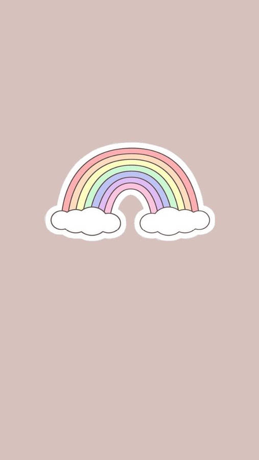 Aesthetic Rainbow Pastel Vector Art Wallpaper