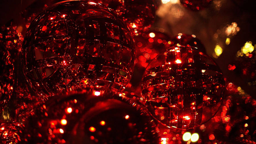 Aesthetic Red Christmas Background Wallpaper