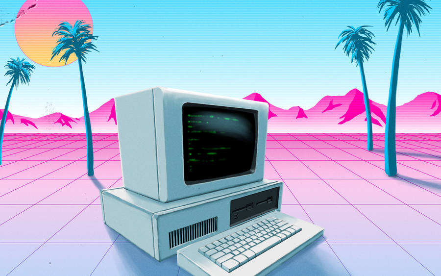 Aesthetic Retro Computer Wallpaper