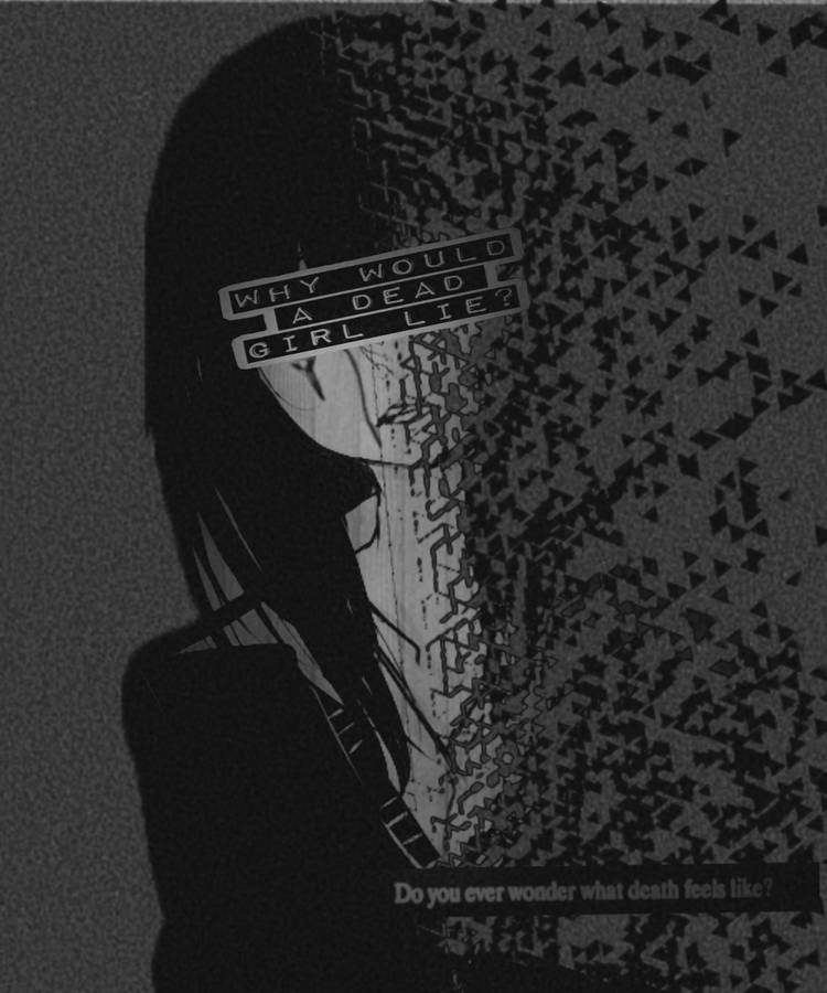 Aesthetic Sad Girl Disintegrating Wallpaper