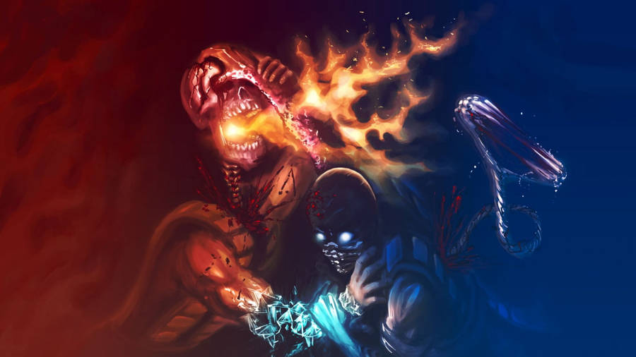 Aesthetic Scorpion And Sub-zero Wallpaper