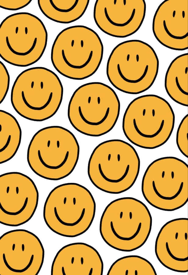 Aesthetic Smiley Face Art Wallpaper