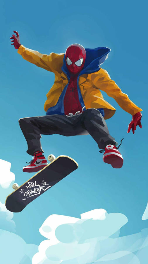 Aesthetic Spider Man Skater Boy Wallpaper