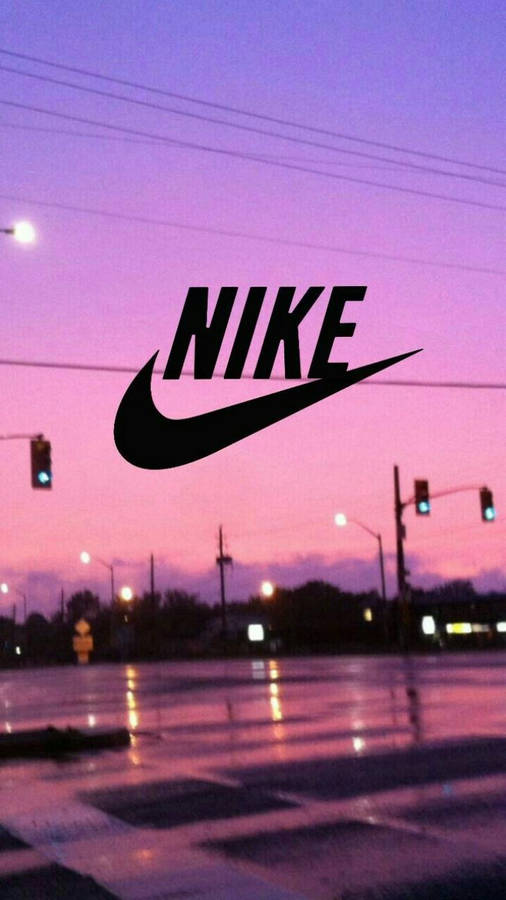 Aesthetic Swoosh Logo Wallpaper