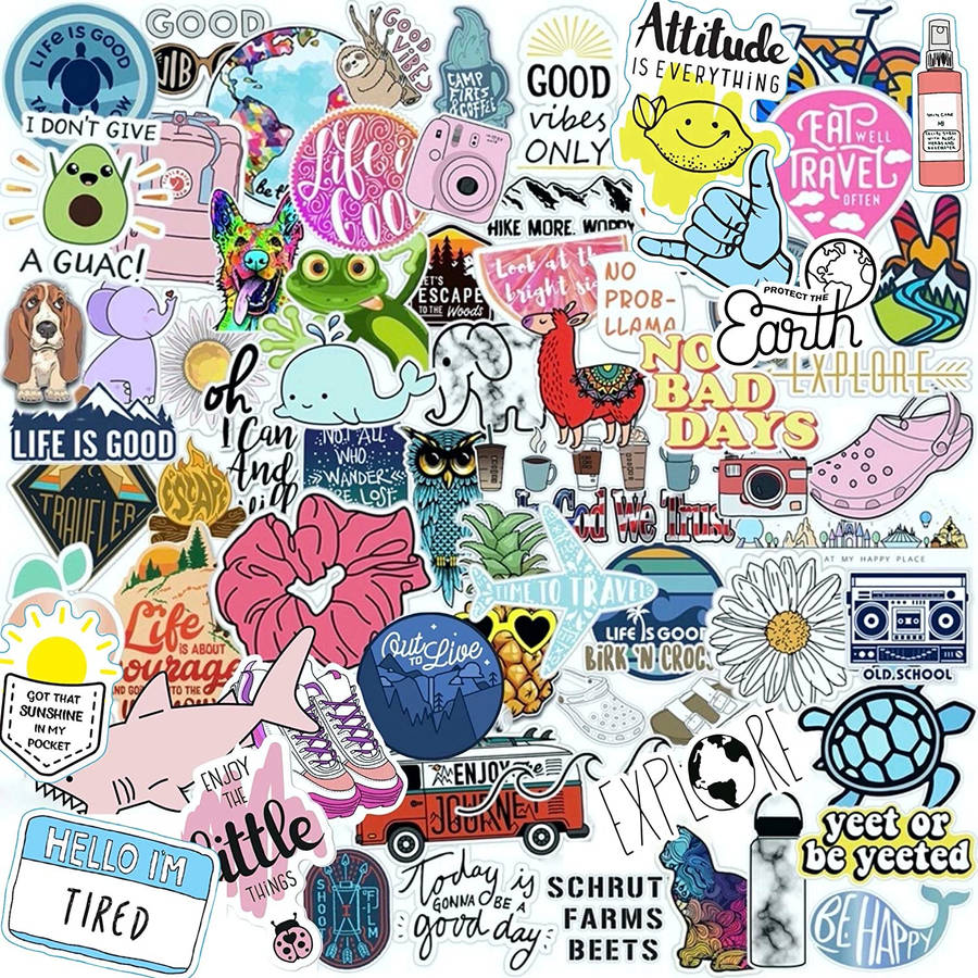 Aesthetic Vsco Collage Of Cute Stickers Wallpaper