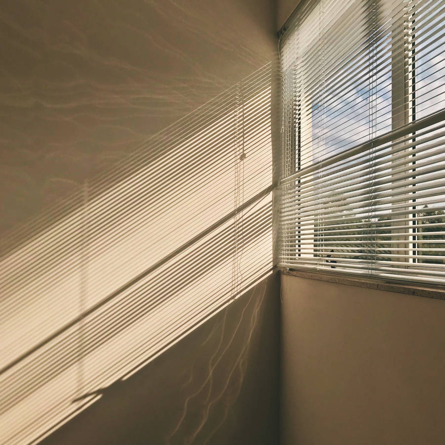 Aesthetic Window Blinds In Beige Wallpaper