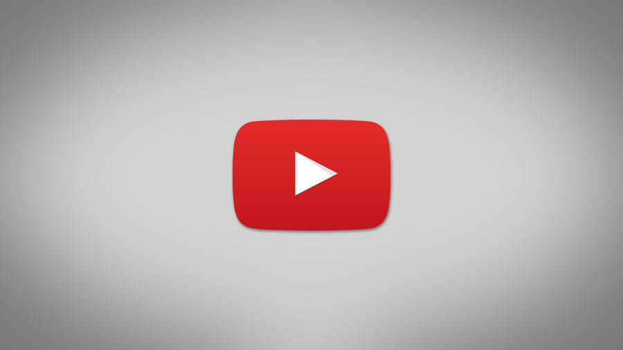 Aesthetic Youtube Minimalist Red Button Logo Wallpaper