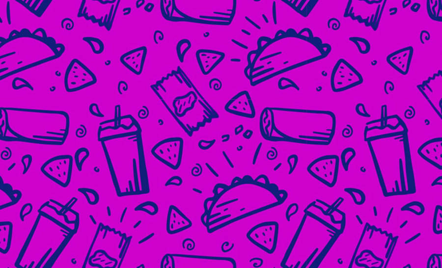 Aesthetic Youtube Snacks Doodle Art Wallpaper