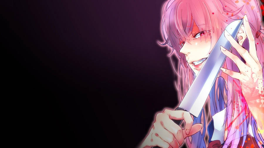 Aesthetic Yuno Future Diary Digital Wallpaper