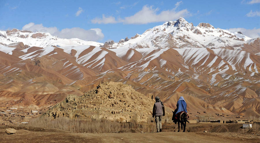 Afghanistan Snowy And Arid Mountains Wallpaper