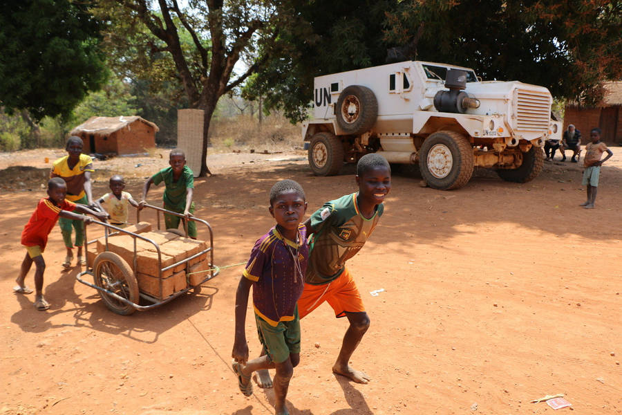 African Boys In Central African Republic Wallpaper